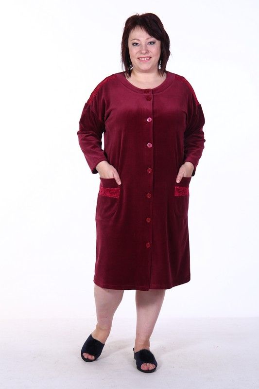 Women's robe 3-134b (dark cherry)