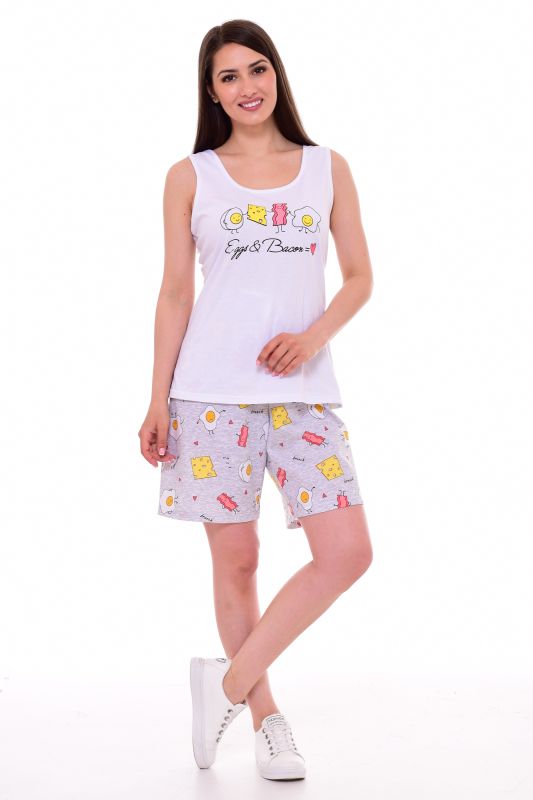 Women's pajamas 5-289 (white), Eggs &amp; Bacon