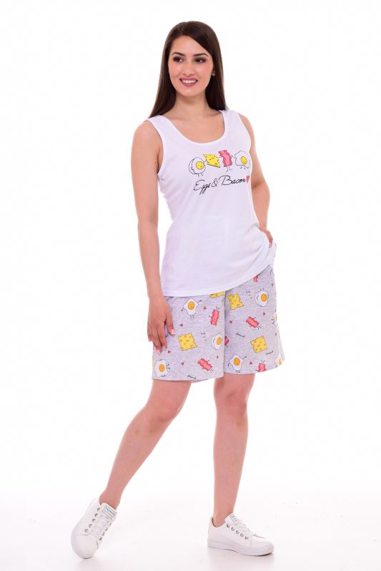 Women's pajamas 5-289 (white), Eggs &amp; Bacon