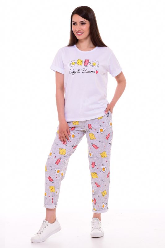 Women's pajamas 5-290 (white), Eggs &amp; Bacon