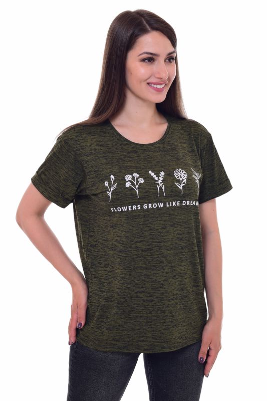 Women's T-shirt 6-188b (khaki)