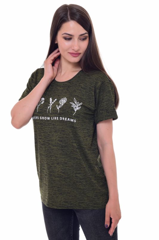 Women's T-shirt 6-188b (khaki)